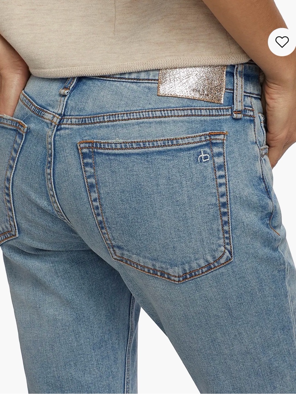 rag & bone Dre Low-Rise Slim Boyfriend Vintage Stretch Jeans size 30 - Picture 4 of 8